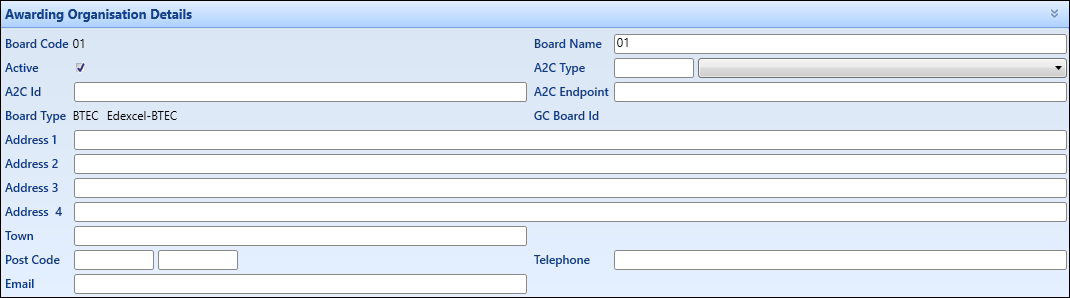 Awarding Organisation Details